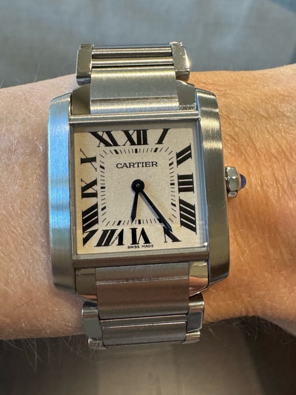Cartier Tank Française Steel Mid Size Quartz Watch *under warranty 11/27 - Picture 10 of 16